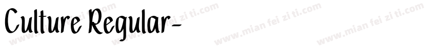 Culture Regular字体转换